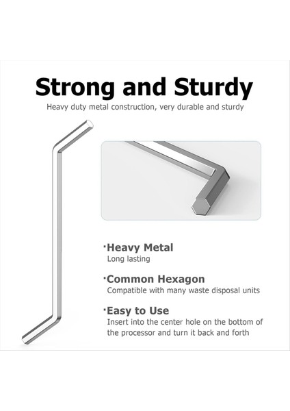 Çöp Bertaraf Anahtarı 2 Pack Çöp Bertaraf Hex Anahtarı Aracı Sıkıştırıcı Çöp Bertaraf Gümüş (Yurt Dışından) indirimleri