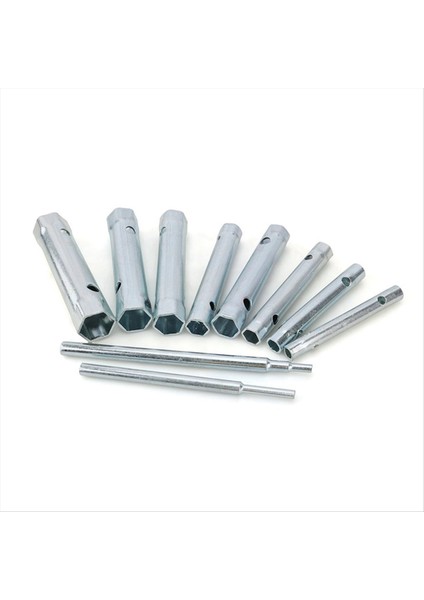 10 Parçalı Çift Başlı Anahtar Soket Tesisatçının Arka Fındık Buji Anahtarı Seti Buji Fişini 6-22 mm Genişletir (Yurt Dışından)