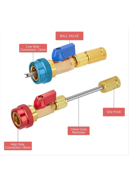 R134A Valf Çekirdek Hızlı Çıkartma Montajcısı / Düşük Basınçlı Valf Çekirdek Çıkma Aracı Soğutucu Klima Için (Yurt Dışından) fiyatları