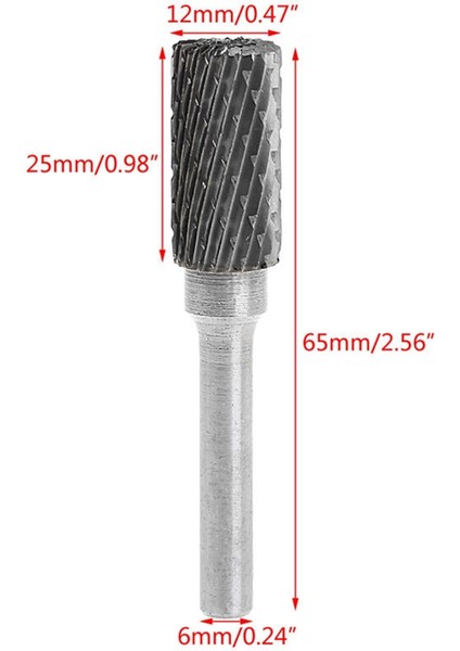 2pcs 12MM Karbür Döner Dosya Frezeleme Shank 6mm Metal Taşlama Kesici Başlığı Burr Head (Yurt Dışından) modelleri