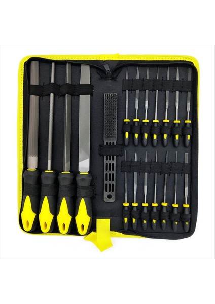 19 Adet Düz Dosya Yarı Dairesel Dosya Dairesel Dosya Üçgen Dosya ve Iğne Dosyası ile Metal Çelik Dosya Öğütme Aracı (Yurt Dışından)