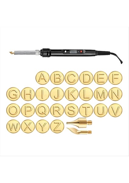 Dıy Ahşap/deri Seti + Bakır Kalıp Ahşap Için Uygun Dıy Kabartma Oyma Ahşap Yanan Ab Fiş B B (Yurt Dışından)