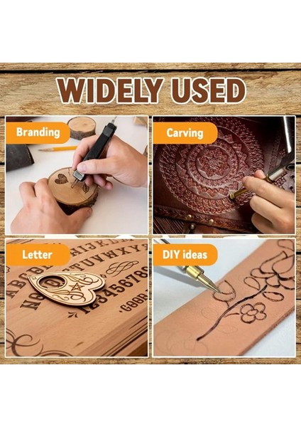 Dıy Ahşap/deri Seti + Bakır Kalıp Ahşap Için Uygun Dıy Kabartma Oyma Ahşap Yanan Ab Fiş B B (Yurt Dışından) fiyatları
