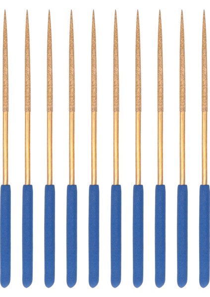 Elmas Iğne Dosya Seti 3mm x 140MM Yuvarlak Dosyalar Metal Ahşap Taş Cam Için Titanyum Kaplamalı Araçlar 10 Adet (Yurt Dışından) fiyatları