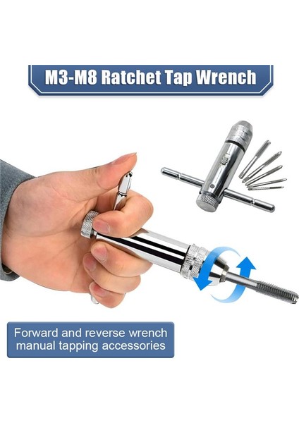 M3-M8 Ayarlanabilir Ratchet El Ileri ve Ters Anahtarlı Bağlantı Anahtarları Tapma (Yurt Dışından) modelleri