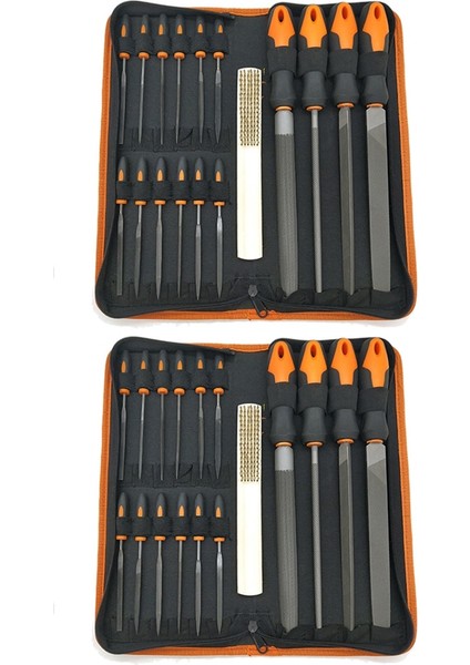 34PCS Dövme Alaşımlı Çelik Dosya Taşıma Kılıfı Hassas Düz/üçlü Kısaltılmış/yarım Tur/yuvarlak Büyük Dosya (Yurt Dışından)