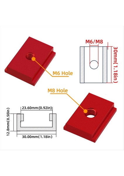 5pcs Universal 30MM T Kaydırıcı Çalışma Tezgahı/testere ve Freze Tablosu Dıy Aracı Ahşap Işleme Chute M8 Için Uygundur (Yurt Dışından) fiyatları