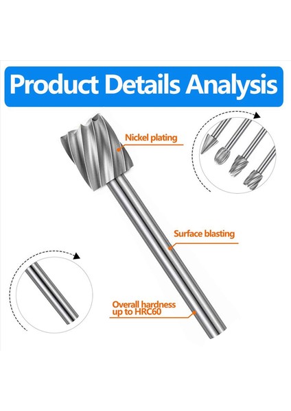 40PC Hss Yönlendirici Karbür Gravür Bitleri Dremel Yönlendirici Bit Seti 1/8 Inç (3mm) Shank Dremel Proxxon Döner Araçlar (Yurt Dışından) indirimleri