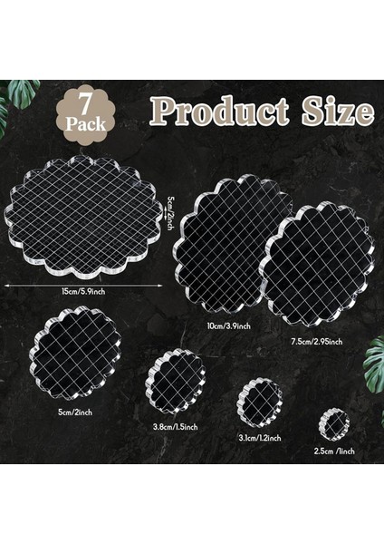 7 Adet Akrilik Damga Blokları Şebeke ve Kavrama ile Açık Damgalama Blokları Ayarlayın Çocuklar Için Dekoratif Damga Blokları (Yurt Dışından) modelleri