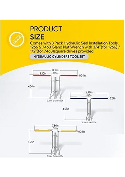 3 Paket Hidrolik Mühür Montaj Araçları Hidrolik Silindir Piston Onarım Salonu Kiti Çiftlik ve Inşaat Ekipmanları Için (Yurt Dışından) fırsatları