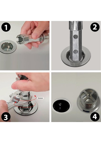 Küvet Tahliye Çıkartma Anahtarı Çıkarma Aracı Çift Uçlu Dumbell Anahtarı Ağır Hizmet Alüminyum (Yurt Dışından) indirimleri