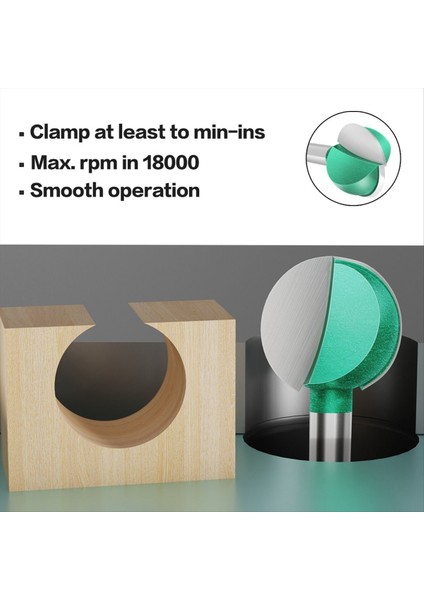 4pcs 6mm Top Burun Yuvarlak Oyma Bit Cove Cnc Freze Kesici Topu Uç Yönlendirici Bitleri Karbür Ağaç Işleme Araçları (Yurt Dışından) modelleri