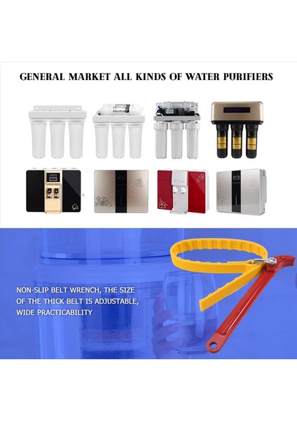 Su Temizleyici Için Evrensel Filtre Şişesi Anahtarı Kaymaz Kayış Evrensel Anahtar Çıkarın 10 Inç 20 Inç Filtre Şişesi (Yurt Dışından) modelleri