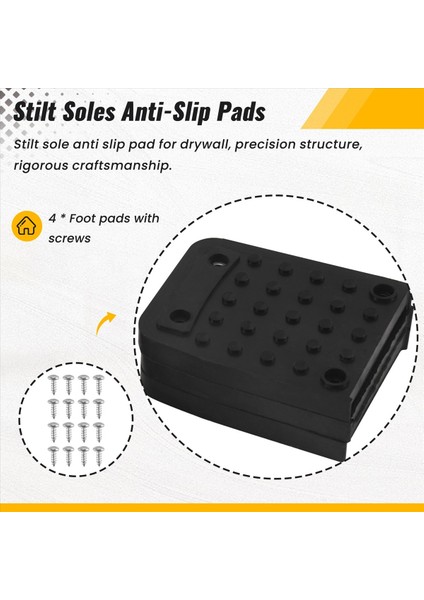 Tapı Tabanları Alçıpan Için Kayma Önleyici Pedler 4pcs Stilt Roles Yedek Kiti Kaymaz Ayak Pedleri Inşaat Tripod Mat (Yurt Dışından) fırsatları