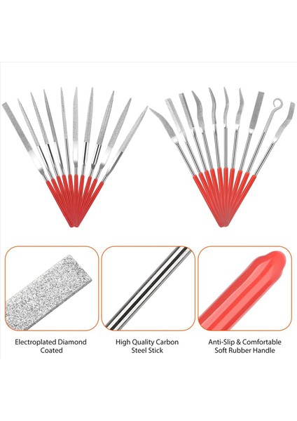 40 Elmas Iğne Dosyaları Paketi Mini Elmas Dosya Takı El Dosyaları Diş Dosyası Araç Seti (Yurt Dışından) indirimleri