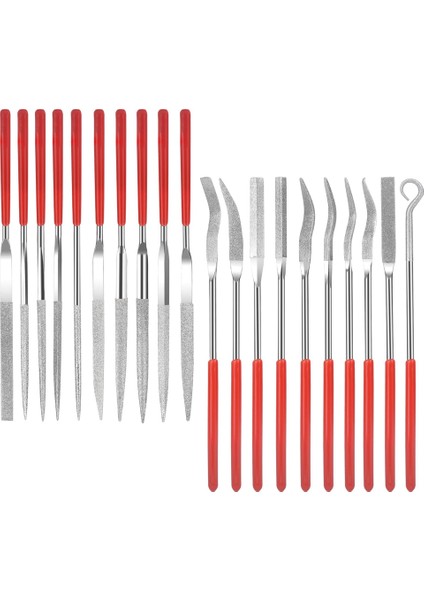 20 Elmas Iğne Dosyası Seti Mini Elmas Dosya Takı El Dosyaları Diş Dosya Aracı Seti (Yurt Dışından)