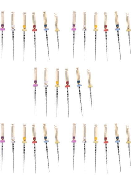 X-Pro Gold Protaper Niti Rotary Dosyaları 30 Adet Endo Kontrollü Bellek Dosyaları (Çeşitli 25MM) (Yurt Dışından)