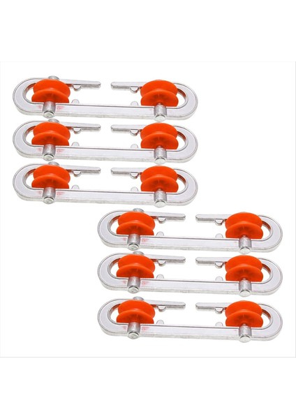 6 Pcs Clothyline Serpme Alüminyum Ağır Hizmetli Dış Mekan Giysisi Hattı Ayırıcı Kasnak Ağır Yükler ve Çamaşır Hattı (Yurt Dışından)