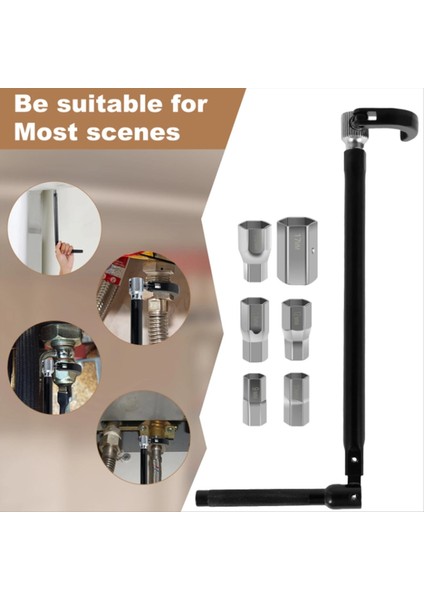 Musluk Anahtarı 9 Ila 17MM Karbon Çelik Tesisatçı Soket Anahtarı 6 Yuva ve 1 Kolet Sıkı Alanlar (Yurt Dışından) indirimleri