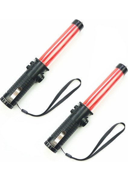 Trafik Batonları Trafik Kontrol Çubuğu Güvenlik Hafif Batonlar Park ve Havaalanları Için Sinyal Batonları 30 cm 2 Adet (Yurt Dışından)