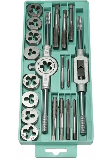 20PCS El Aletleri Kaplama Musluk Kalıpları Set Iplik Fişleri Musluklar Vida 1/16 Inç-1/2 Inç M3-M12 (Yurt Dışından)