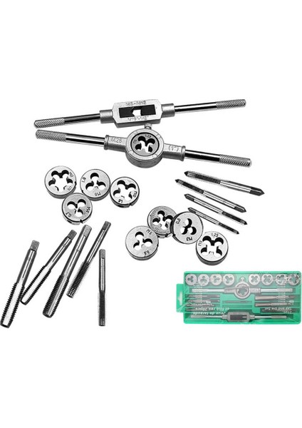 20PCS El Aletleri Kaplama Musluk Kalıpları Set Iplik Fişleri Musluklar Vida 1/16 Inç-1/2 Inç M3-M12 (Yurt Dışından) modelleri