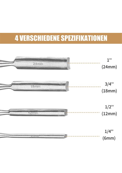 4 Ahşap Keski Seti Yuvarlak Kavisli Keski Seti Cr-V Çelik Yarım Daire Biçimli Kenar 6mm/12 Mm/18 Mm/24 mm Dıy El Sanatları Için (Yurt Dışından) modelleri