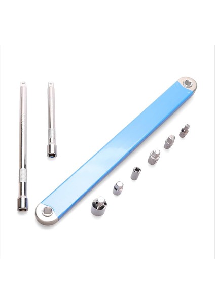 Ofset Uzatma Anahtarı 1/2 3/8 ve 1/4in Kare Adaptörleri 1/4in Soket 1/4in ve 1/2in Cırcır Adaptörleri Içerir (Yurt Dışından)
