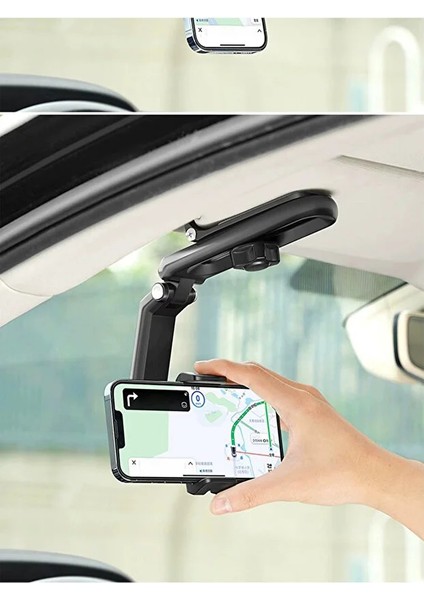 1080° Dönebilen Akrobatik Araba Telefon Tutacağı Güneşliğe Takılan Telefon Tutucu modelleri