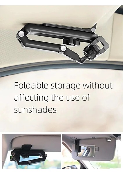 1080° Dönebilen Akrobatik Araba Telefon Tutacağı Güneşliğe Takılan Telefon Tutucu