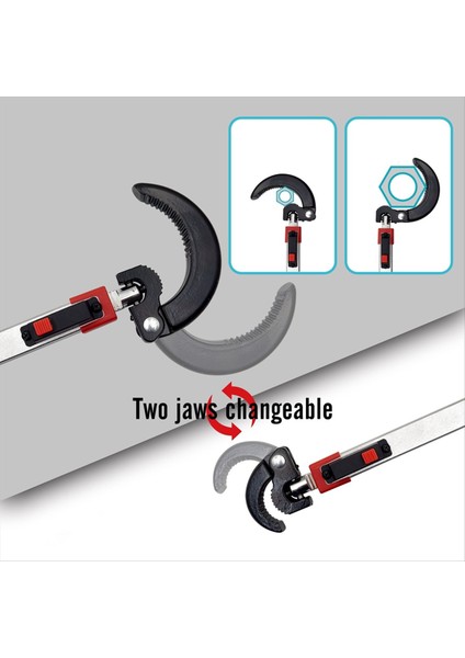 Teleskoping Havza Anahtarı 1-1/4in Ila 2-1/2in Çene Kapasitesi ve 10 Ila 17 Inç Uzatılabilir Sap Havza Anahtarı Lavabo Musluk Anahtarı (Yurt Dışından) fırsatları