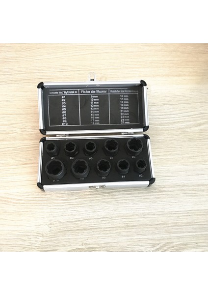 10 Adet Hasarlı Somun Cıvatası Sökücü 9-19MM Çıkarıcı Kaldırma Aletleri Set Işleme Alet Araç Garaj Mekaniği Çıkarıcı Aracı (Yurt Dışından) fırsatları
