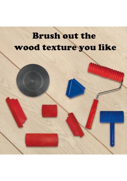 Ahşap Tahıl Alet Seti Basılı Sanat Ahşap Tahıl Aletleri Doku Silindiri Iç Duvar Diy Tasarım Dekorasyonu Için Doku Araçları (Yurt Dışından) indirimleri