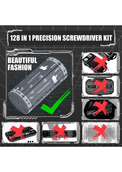 128-1 Arada Tornavida Seti 6 Uzman Alet ile Sert Tornavida Kolayca Kavrama Yeniden Kullanılabilir Alaşım Çelik Tornavida (Yurt Dışından) fiyatları