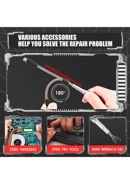 128-1 Arada Tornavida Seti 6 Uzman Alet ile Sert Tornavida Kolayca Kavrama Yeniden Kullanılabilir Alaşım Çelik Tornavida (Yurt Dışından) modelleri