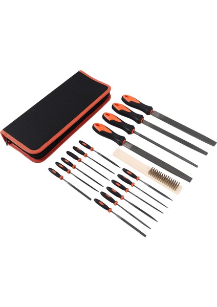 17 Adet Taşıma Çantası Hassas Düz/üçlü Köşeli/yarım Yuvarlak/yuvarlak Büyük Dosya ve 12 Adet Iğne Dosyaları Yumuşak Lastik Tutamak Şekillendirme Aracı (Yurt Dışından) fiyatları