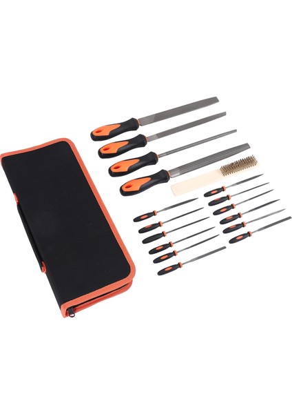 17 Adet Taşıma Çantası Hassas Düz/üçlü Köşeli/yarım Yuvarlak/yuvarlak Büyük Dosya ve 12 Adet Iğne Dosyaları Yumuşak Lastik Tutamak Şekillendirme Aracı (Yurt Dışından) modelleri