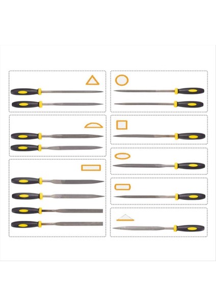 18 Adet Elmas Dosya Taşlama Küçük Dosya Düz Sürtünme Aracı Sert Ultrafin Alaşım Metal Kesici Seti (Yurt Dışından) indirimleri