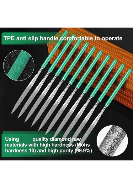 10 Parçalı Elmas Dosya Seti Hassas Iğne Dosya Seti Metal Dosyalama Için Elmas Kaplı Dosyalar Seramik Taş Takı B (Yurt Dışından) modelleri