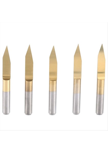 10PCS V Grooving Yönlendirici Bit 3 175MM Kaplamalı Tungsten Çelik Gravür Cnc Kesici Bit Oyma Aracı (3 175X30 ° X0 1) (Yurt Dışından) modelleri