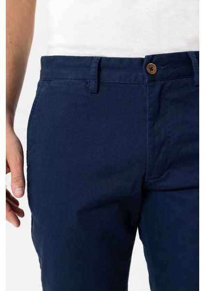 Lacivert Slim Fit Pamuklu Yan Cep Chino Pantolon indirimleri