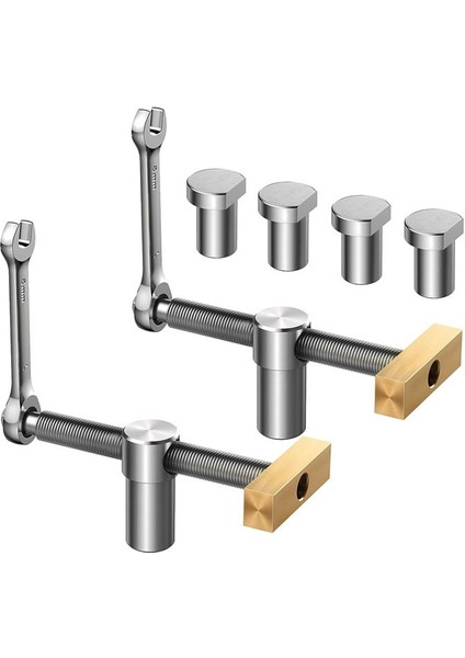 2 Paket Tezgah Köpek Kelepçesi 3/4inch Köpek Deliği Kelepçesi 4 Paket Tezgahlı Köpek Paslanmaz Çelik Pirinç Ağaç Işleme Aletleri 19MM (Yurt Dışından)