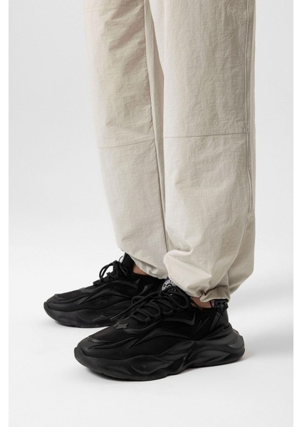 Bej Relaxed Fit Beli Lastikli Jogger Pantolon indirimleri