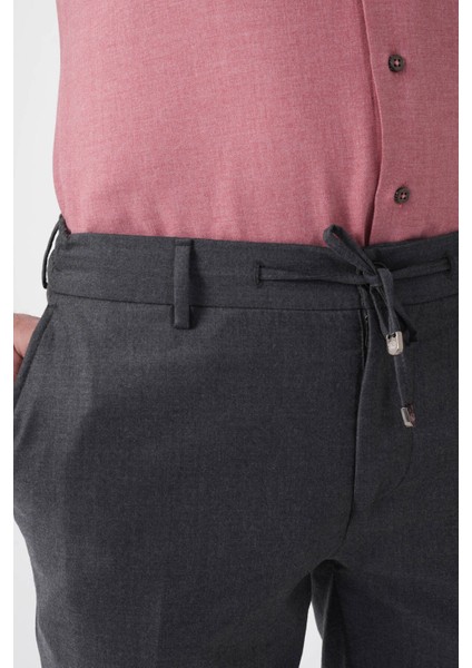 Erkek Jagger Klasik Marfil Koyu Gri Pantolon PNS25K25204_56 indirimleri