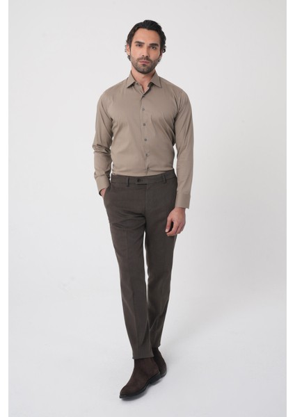 Erkek 4 Cepli Klasik Bej Pantolon PNS25K25207_D07 fiyatları