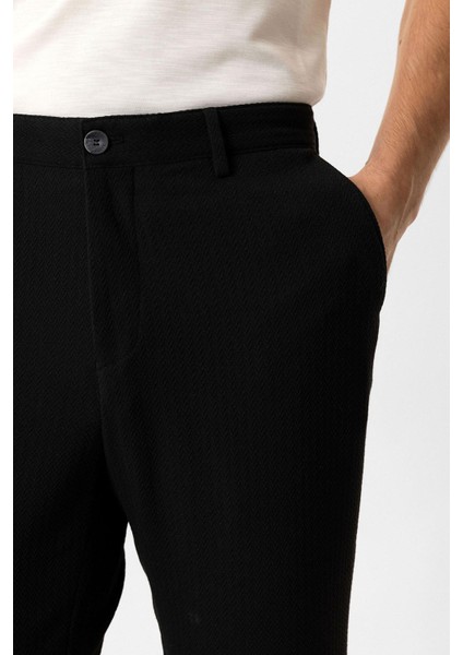 Siyah Slim Fit Casual Pantolon fırsatları