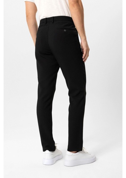 Siyah Slim Fit Casual Pantolon