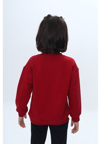 Kız Çocuk Mini Kalp Baskılı Sweatshirt fırsatları