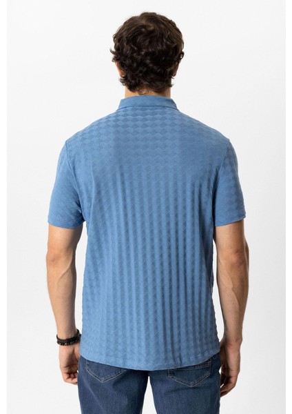 Mavi Regular Fit Desenli Kısa Kollu %100 Pamuk Gömlek fırsatları