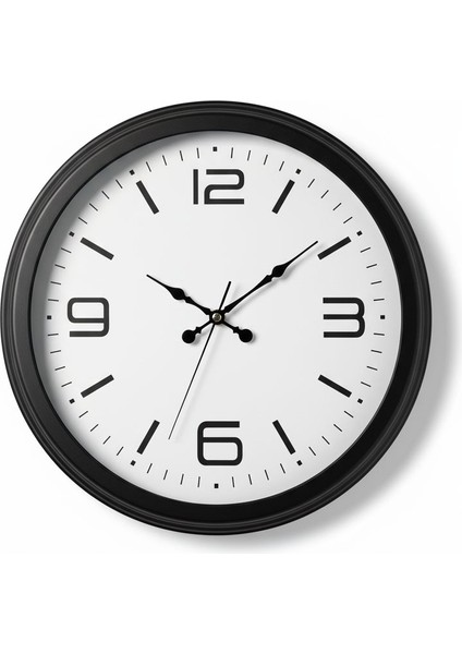 Metal Siyah Modern Duvar Saati | 40 cm | Butik Saat